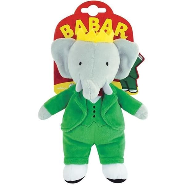 Babar Elephant Plush +/- 20 cm - JEMINI - Perfekt representation av elefanternas kung. Grön