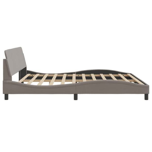 vidaXL Dover sängram mörkbrun 200x200 cm tyg 373248