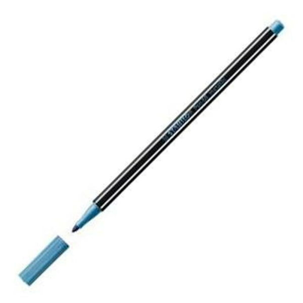 Stabilo markörer - 68/841 - Metallic markör - Pen 68 metallic - Set med 10 metallic markörer medium spets - Metallic blå
