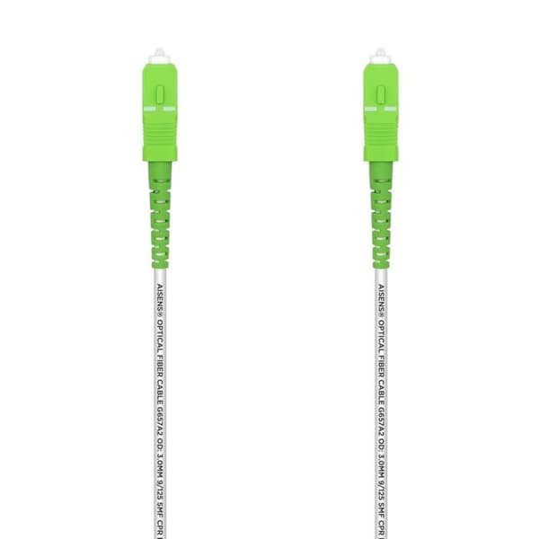 Fiber Optic Kabel - AISENS - A152-0499 - SC/APC-SC/APC - 15m - Vit Vit