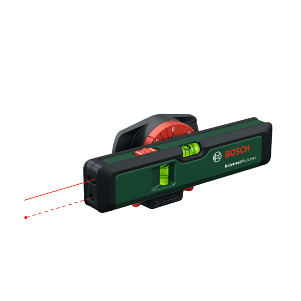 Laserlinjer BOSCH - UniversalWallLevel - Med manual + 2 batterier x 1,5V AA Grön