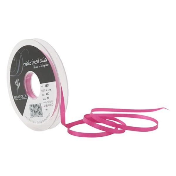 BERISFORDS 3501a5aMM FUCHSIA 402a10aX 1aX 10aCM DUBBELSIDIG SATI-BAND