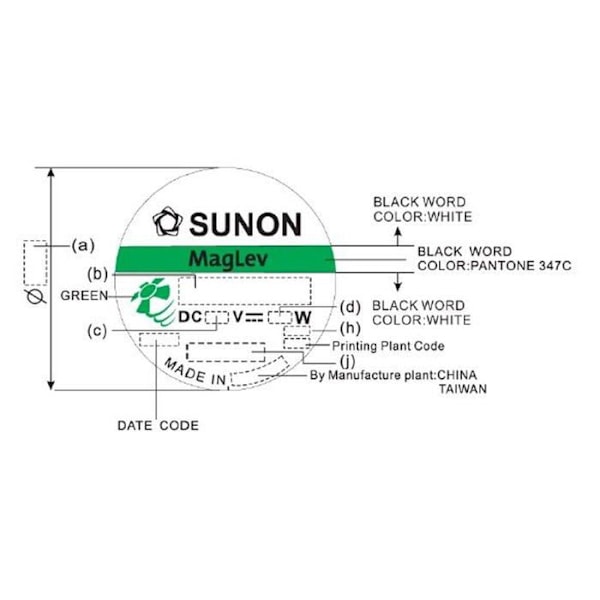Sunon - MF30060V21000UA99 - 5 V DC 0,36 W 30 x 30 x 6 mm 6,3 m/h 7100 rpm 6,3 m/h