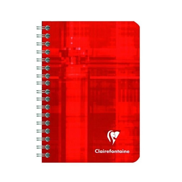 CLAIREFONTAINE Anteckningsbok Inbunden 9,5 x 14 cm 100 sidor Slumpmässig: Svart - röd - orange -