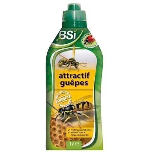 BSI - Attraktivt kraftfullt för geting- och hornettraps - Professionell - Effektiv mot asiatiska hornets - Naturlig - 1 L Genomskinlig