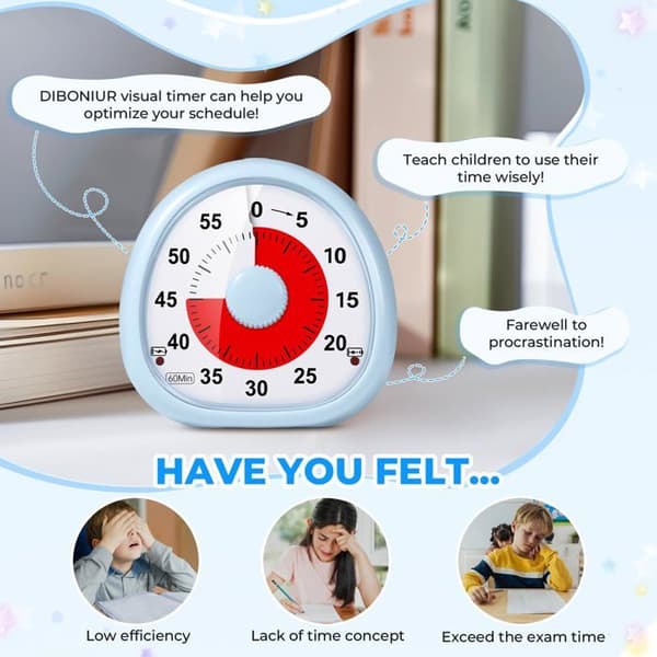 Timer - timglas Diboniur - 60-minuters visuell timer
