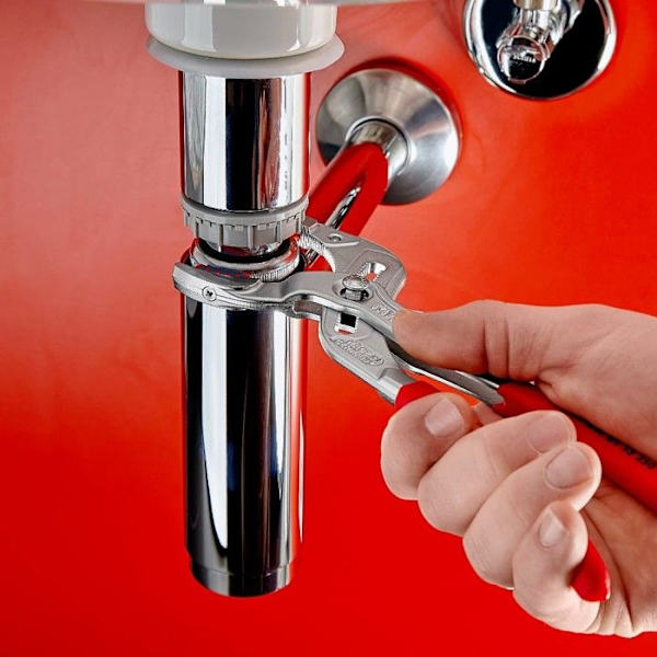 Tång för sifoner och kopplingar - KNIPEX - 81 13 250 - Ankel - Elskydd - Röd - Krom Krom