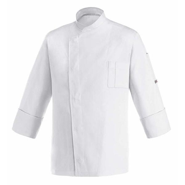 Blouson professionell Egochef - Kockjacka med långa ärmar 100 % mikrofiber Vit XL