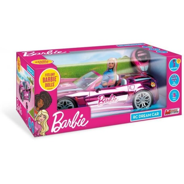 Barbie Dream Car radiostyrd bil - Coupe sport cabriolet - MONDO Rosa