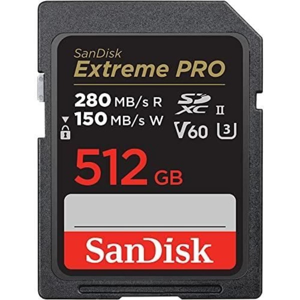 Extreme PRO 512GB V60 UHS-II 280-150MBs