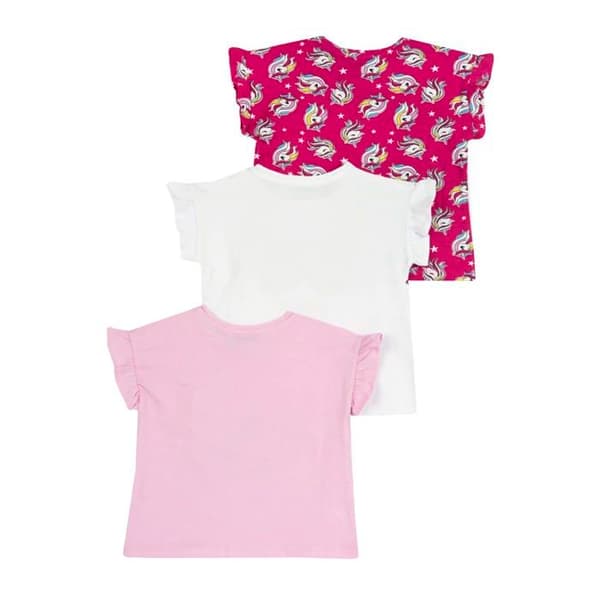 T-shirt - CHICCO - 09067623000000 - Pack om 3 - 100% bomull - Knappad krage - Rosa Ros 7 år