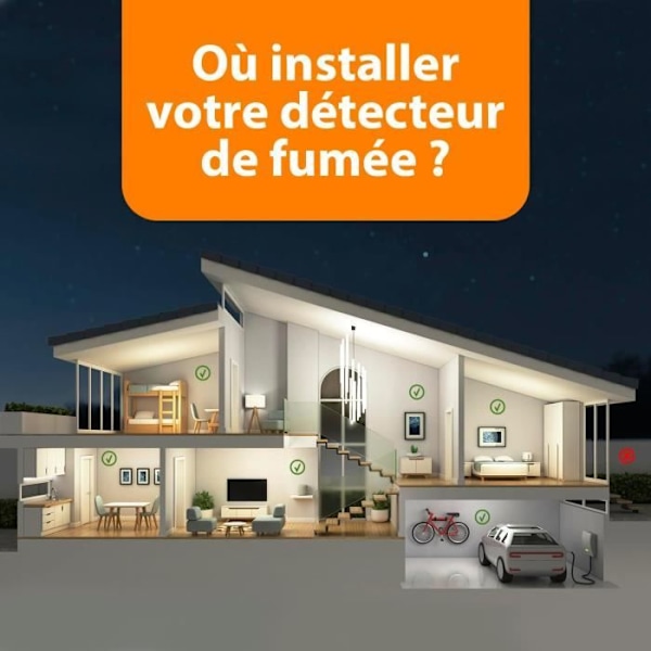 Röksensor - Smartwares - FSM-11517 - Optisk sensor - Alarm 85 dB - Batteri 5 år