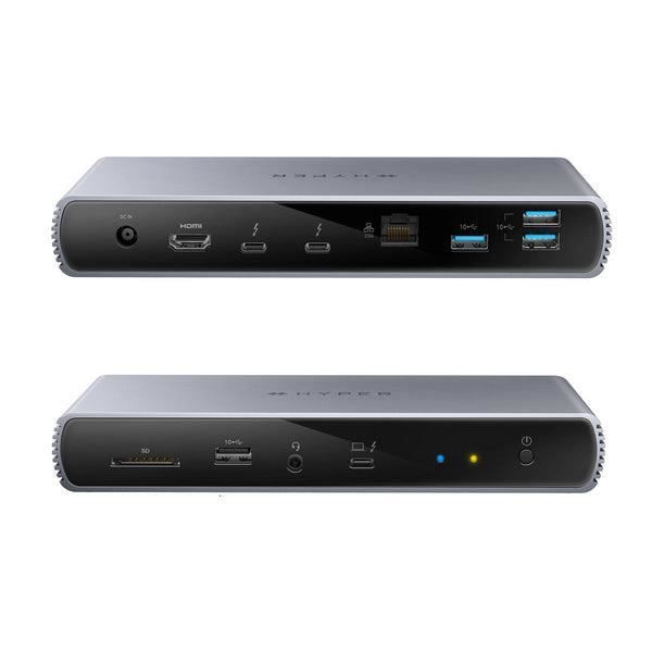 Thunderbolt 4 Dock, aluminium/svart dockningsstation Aluminium/svart