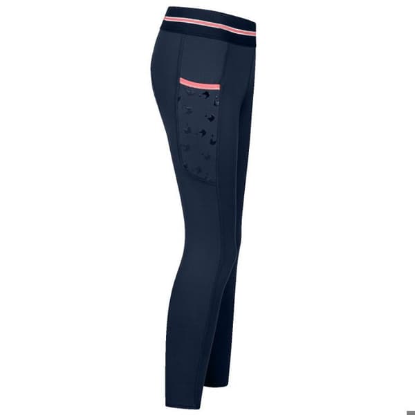 Termisk ridbyxa full grip flicka ELT Lucky Leni nattblå 10 år