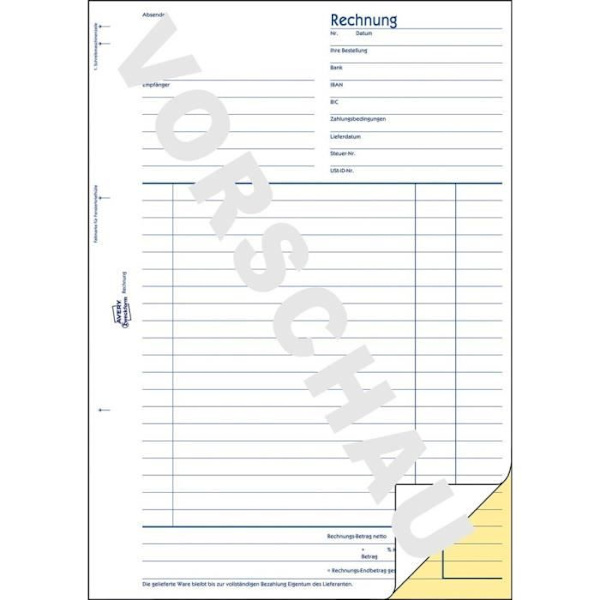 Avery 1734, Vit, Gul, Kartong, A4, 210 x 297 mm, 40 sidor