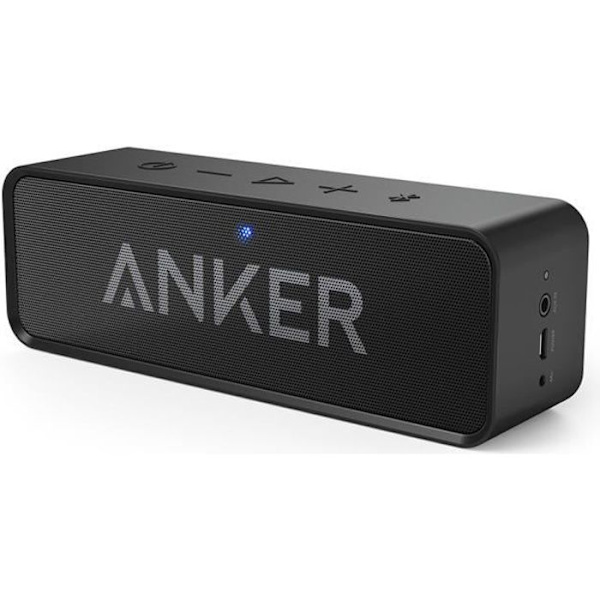 ANKER SoundCore Stereo Bluetooth Bärbar högtalare - 24h lång batteritid - Handsfree-funktion - Svart Svart