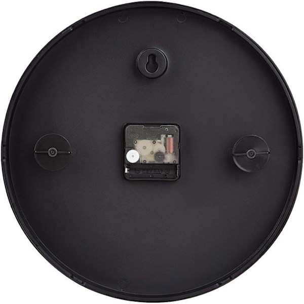 Grunder - 1013743-040-A60 - Amazon, rund väggklocka, 30,5 cm, lättläst, tyst, batteridriven, svart