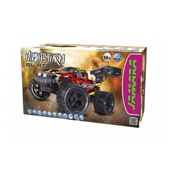 Jamara Nightstorm BL radiostyrd monstertruck - 1:10 - Elmotor - 5000 mAh LiPo batteri Flerfärgad