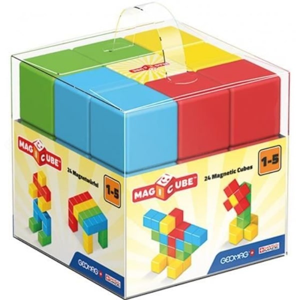 Byggleksak - GEOMAG - MagiCube - 24 delar - Flerfärgad Flerfärgad
