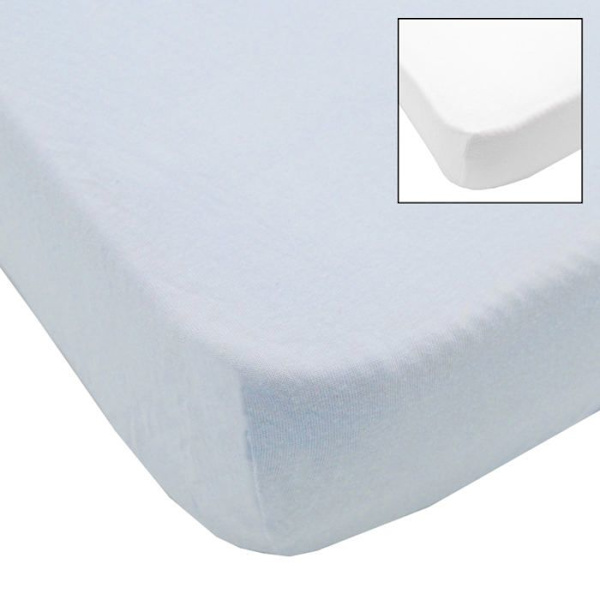 BABYCALIN 2 ark Babyskydd Himmelvit 70 x 140 cm - Tröja - 130gr / m² Himmel vit