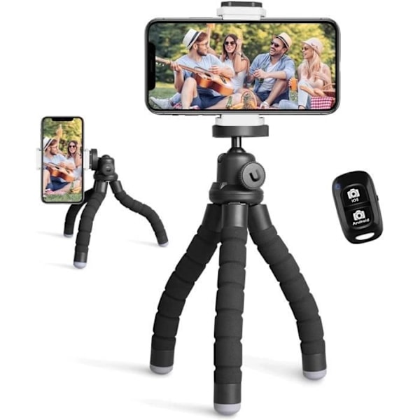 Telefonstativ - UBEESIZE - Bärbar Modell - Bluetooth-fjärrkontroll - Kompatibel med iPhone/Android - Lättvikt