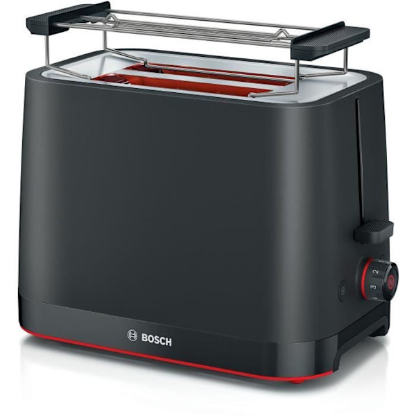 Bosch 2-fack brödrost 950w svart - TAT3M123 Matte svart