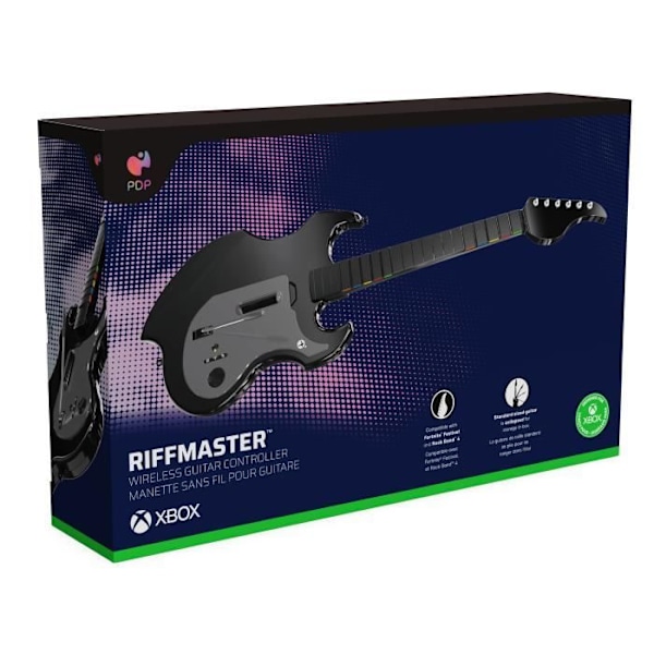 Trådlös gitarr - PDP - Riffmaster - Svart - 36h batteritid - Xbox Series X-kompatibel Svart;