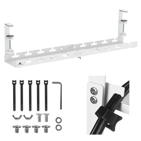 Range-kablar - Maclean - MC-103 W - Max last 5kg - Justerbar längd 433-728mm - Vit Vit