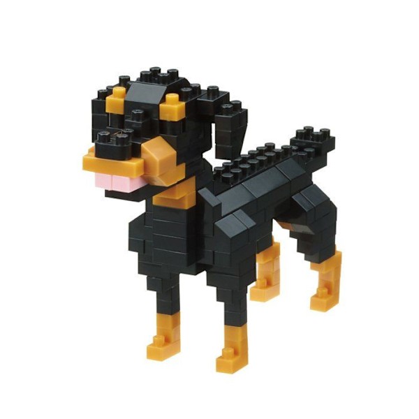 Monteringsspel - konstruktionsspel - Nanoblock manipulationsspel - NBC253 - NBC263 Dogs Rottweiler, Multi