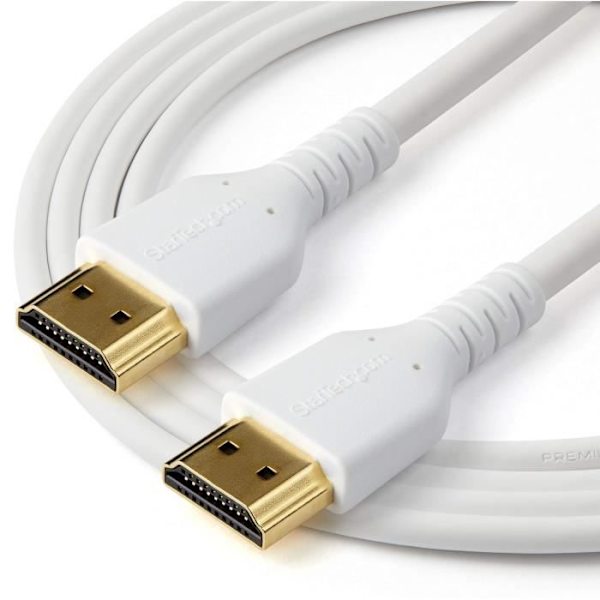 STARTECH RHDMM2MPW High Speed HDMI-kabel med Ethernet 4K 60 Hz 2 m Vit