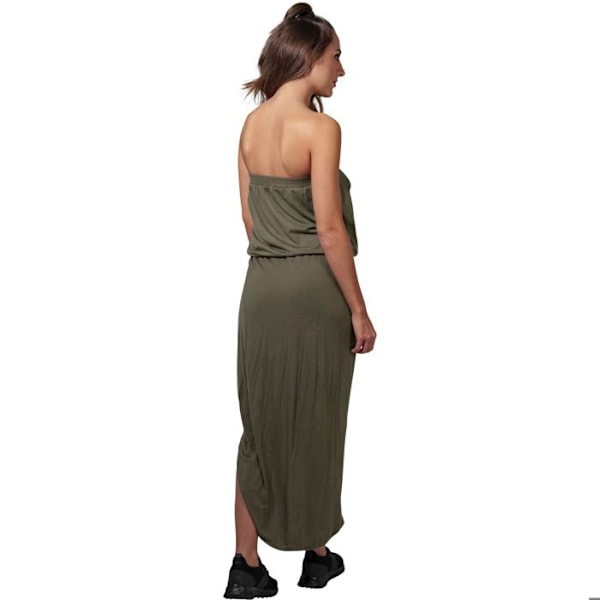 Bandeau klänning - URBAN CLASSICS - Viskos - Olivfärg - Kvinna - Asymmetrisk oliv M