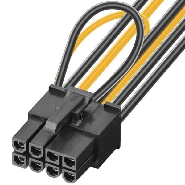 Strömadapter - J&D - JD Tech - 2x SATA→8-pin PCIe - 20 cm - 120 W