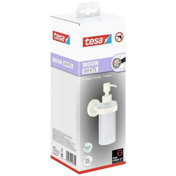 Tvålautomat - TESA - MOON WHITE - 200 ml - Satinglas - Modern design Matt vit
