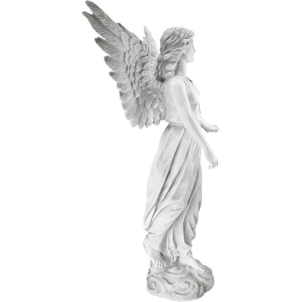 Staty - Design Toscano - Tålamodets ängel - Resin - Bruten vit - 40,5 x 15 x 54,5 cm Äggskal