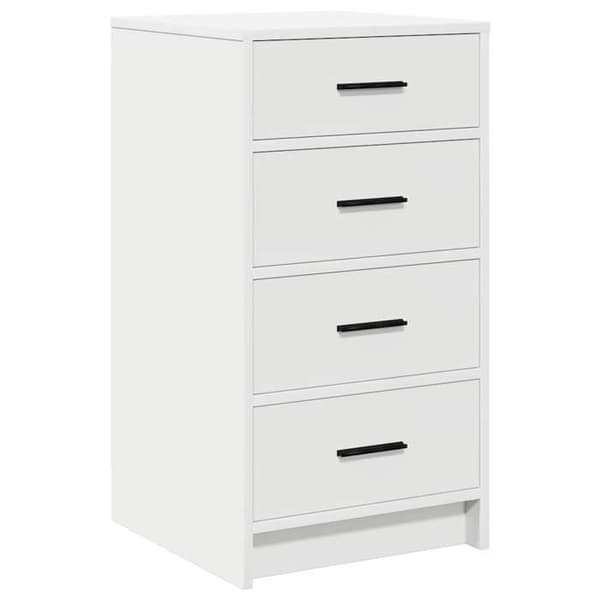 vidaXL Buffé med låda Vit 40 x 41 x 75 cm Ingenjörsträ 865055