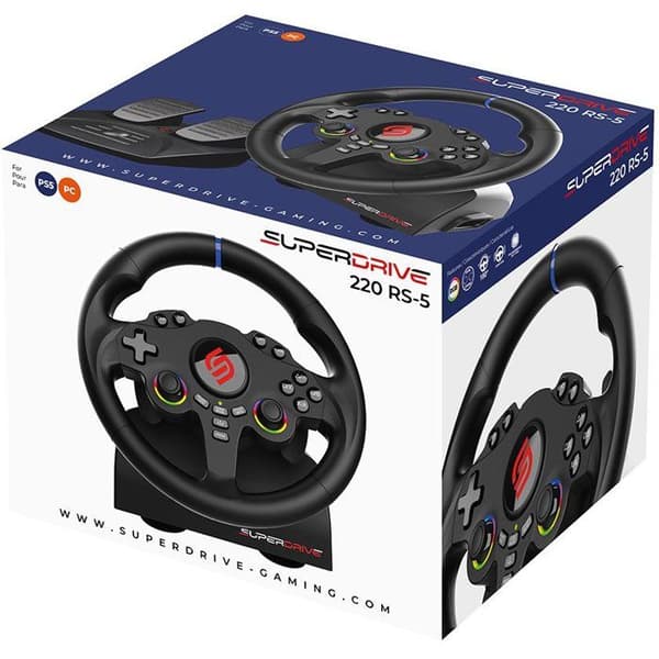 Volant gaming - SUBSONIC - Dubbel joystick LED - PS5 PC Svart