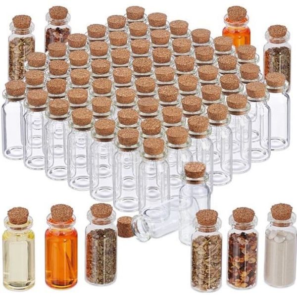 Set med 72 miniflaskor med lock - 10041801-0