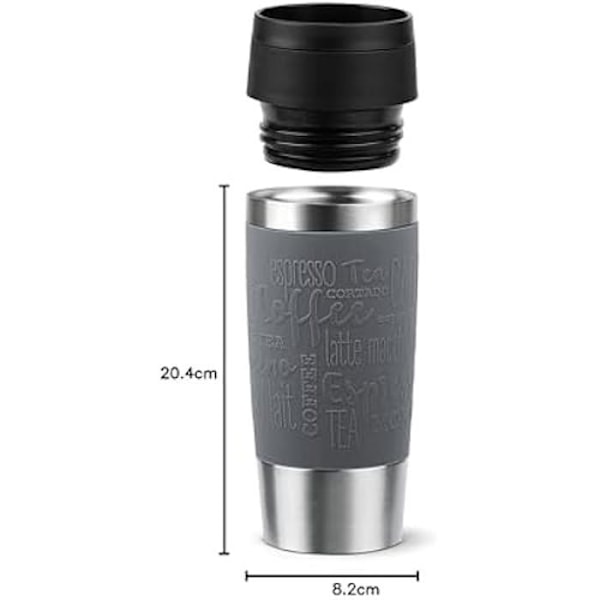 Isolerglas - EMSA - N20205 - Rostfritt stål - 0,36 l - 4h varm, 8h kall Mörkgrå