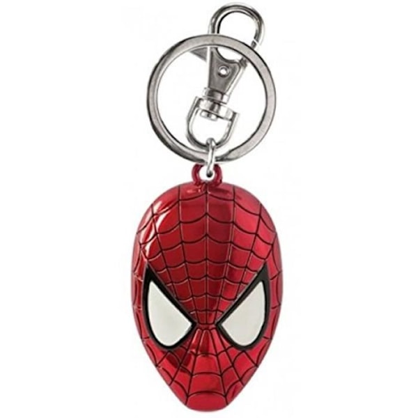 Metallisk färgad Spidermanface nyckelring
