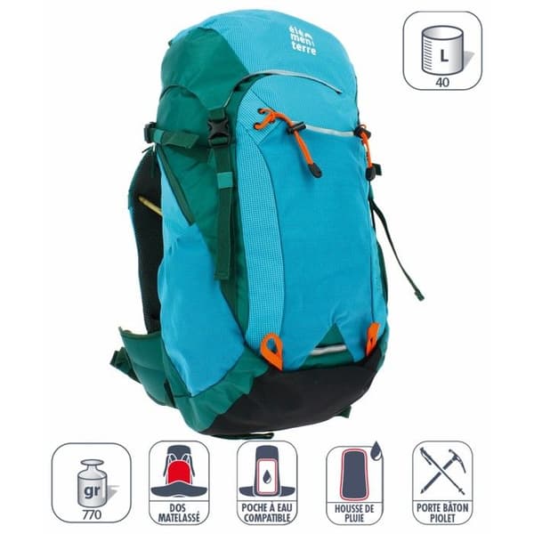 Elementerre Talca 40 ryggsäck - blå/blå - 40 L blå/blå