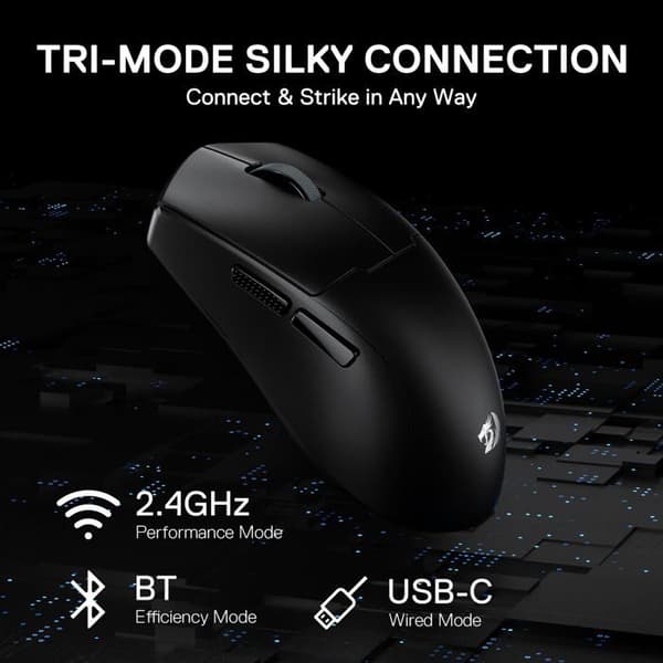 Trådlös optisk mus - Redragon - M918 - 6 knappar - 10 meter - 26000 dpi