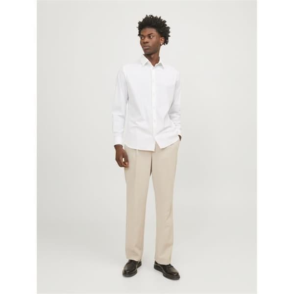 Slim fit långärmad skjorta Jack & Jones Active Stretch Vit S