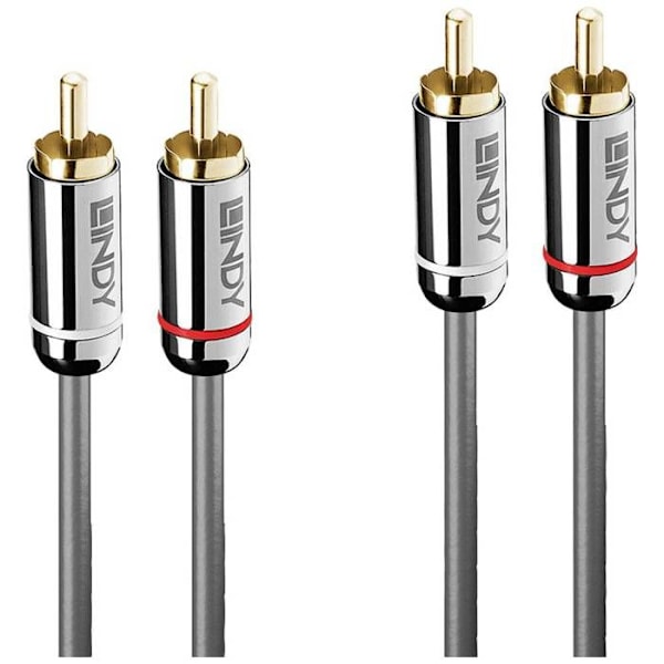 2x RCA-ljudkabel - Cromo Line - 3m - 24 karats guldpläterade kontakter