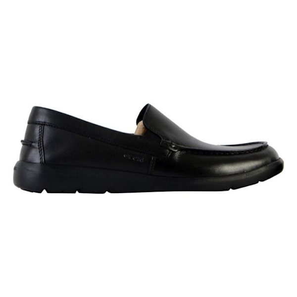 Geox Leitan Loafers för män - Svart läder - Exceptionell komfort Svart 42