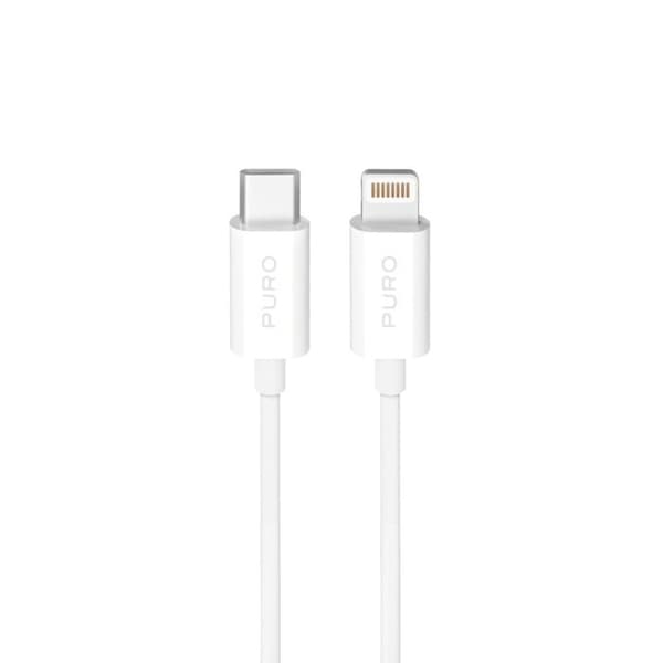 USB-C - Lightning-kabel för iPhone i TPE 20 W, 2 m - Vit