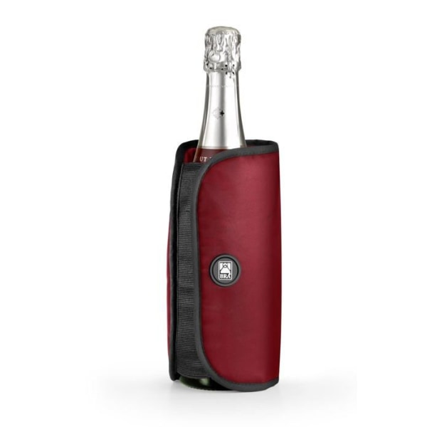 BH - A195028 - Uppfriskningsfodral för flaska vin eller mousserande vin, vattentätt tyg, orange, elastisk sidoåtdragning