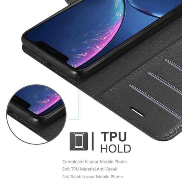 Coque - CADORABO - Apple iPhone 11 PRO - Similicuir - Svart - Fungerar som ställning Svart