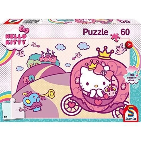 GLITZERPUZZLE, PRINZESSIN KITTY, 60 TEILE SCHMIDT SPIELE 4056407