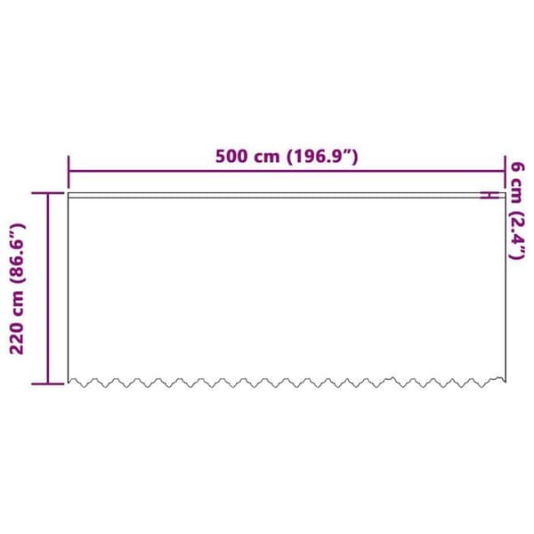 Blommönstrad spetsgardin - vidaXL - Vit - Polyester - 500x220 cm - Ljusfilterande - Integritetspaneler Vit