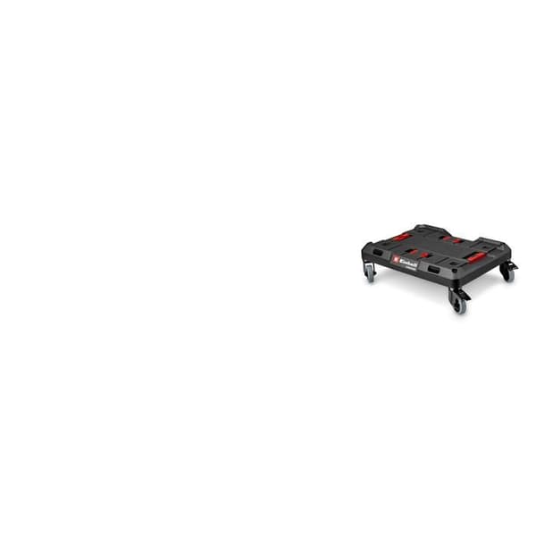 Einhell Plateauadapter E-Case (90 kg max., stapelbar, låsbar, kan kombineras med Einhell E-Case) röd och svart